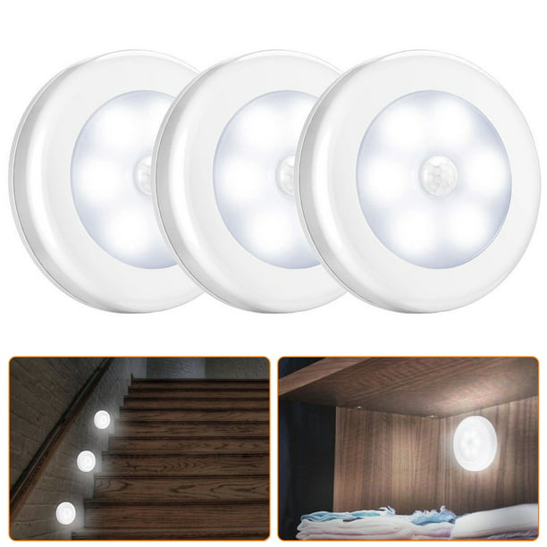 TOOWELL Motion Sensor Ceiling Light Battery Operated Wireless Motion Sensing Activated LED Light White 180 Lumen Indoor for Entrance Stairs Hallway Basement Garage Bathroom Cabinet Closet 